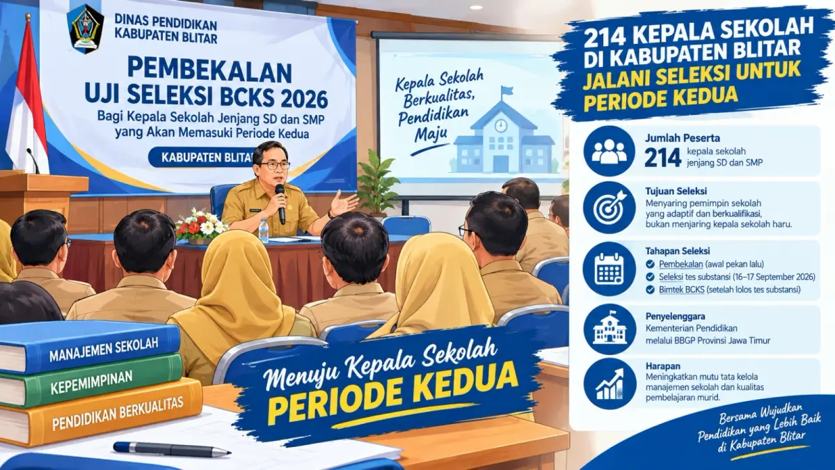 214 Kepala Sekolah di Blitar Siap Jalani Seleksi Periode Kedua