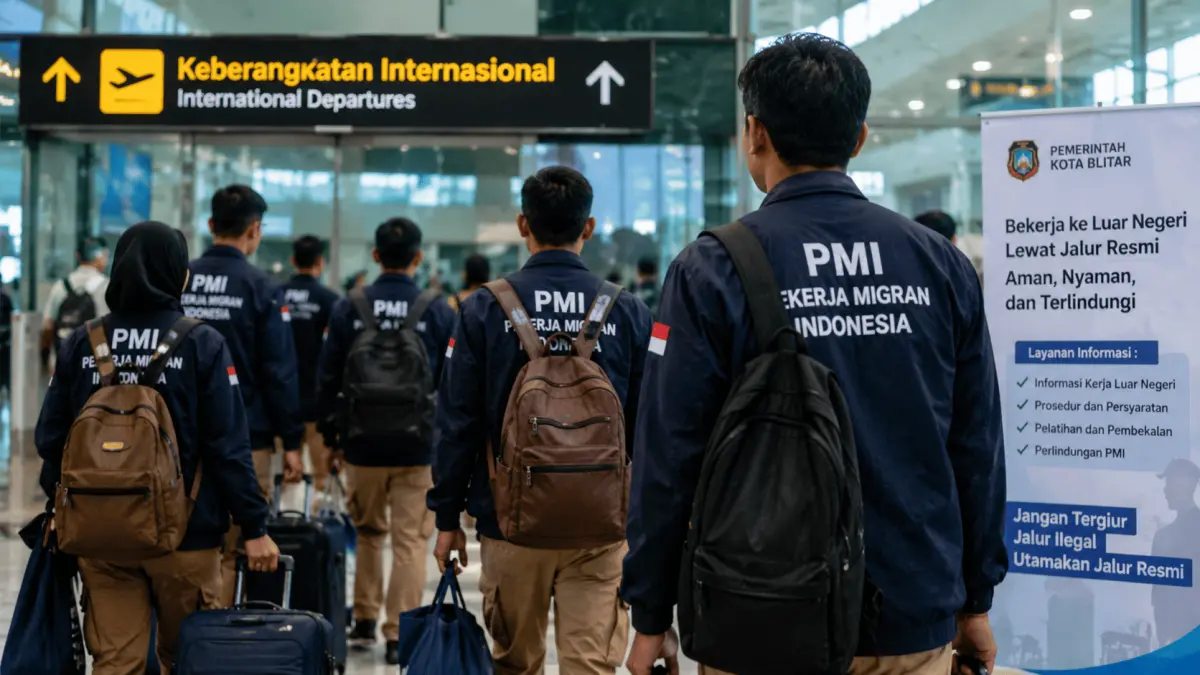 45 Calon Pekerja Migran Asal Kota Blitar Siap Berangkat ke Hongkong dan Taiwan