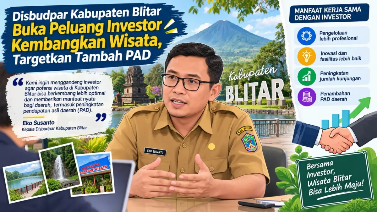 Disbudpar Blitar Perluas Peluang Investasi untuk Kembangkan Sektor Wisata dan Tingkatkan PAD