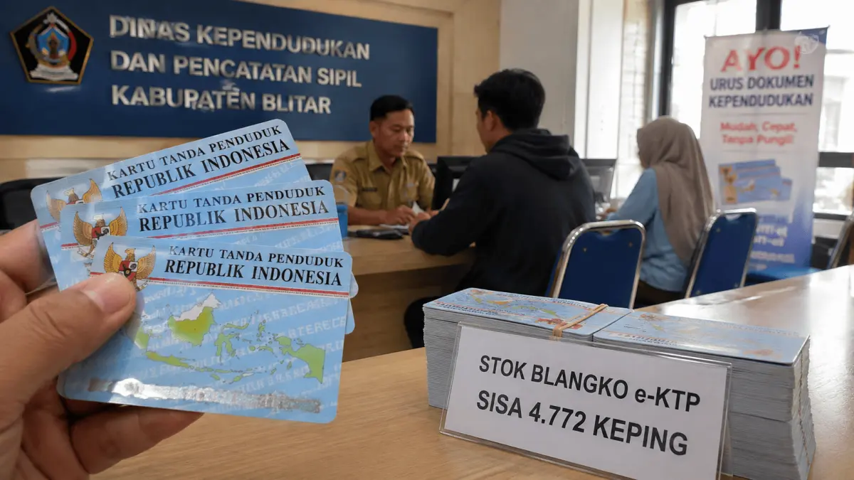 Dispendukcapil Blitar Upayakan Stok Blangko e-KTP dalam Situasi Mendekati Krisis
