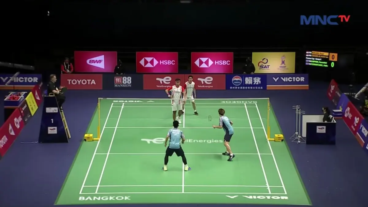 Duet Menjanjikan Kevin Sanjaya dan Bagas Maulana Raih Kemenangan Dramatis di Thomas Cup