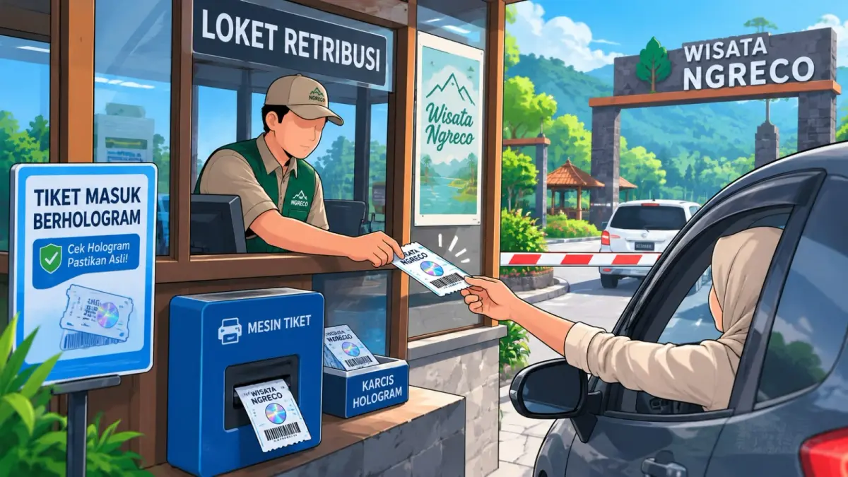 Implementasi E-Ticketing di Wisata Ngreco Ditunda, Disbudpar Pilih Sistem Hologram