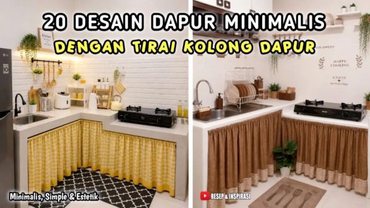 Inspirasi Dapur Minimalis: 20 Desain Tirai Kolong yang Stylish dan Hemat Biaya untuk Masyarakat Blitar