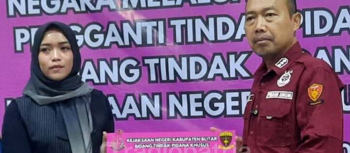 Kejaksaan Negeri Blitar Terima Pengembalian Kerugian Kasus Korupsi DAM Kali Bentak Senilai Rp2,9 Miliar
