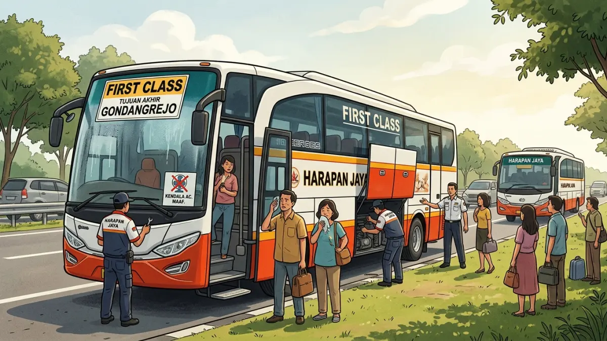 Kendala AC Dalam Perjalanan First Class Harapan Jaya: Penumpang Dialihkan dengan Lancar