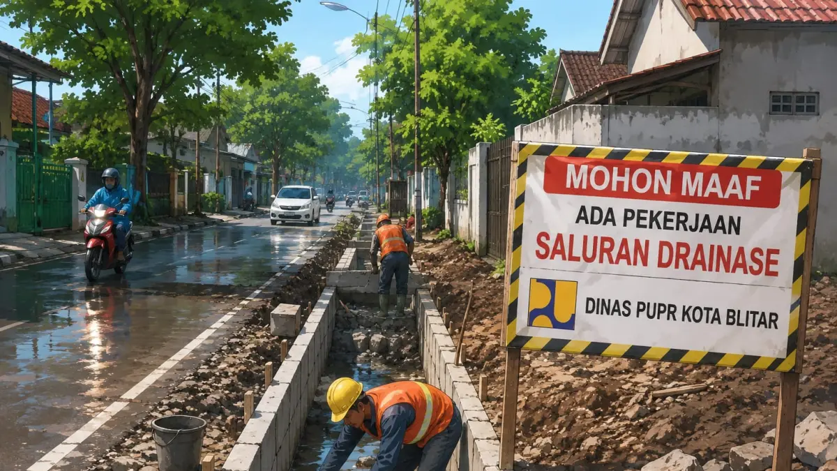 Kota Blitar Perkuat Sistem Drainase untuk Cegah Genangan Air di Dua Titik Rawan