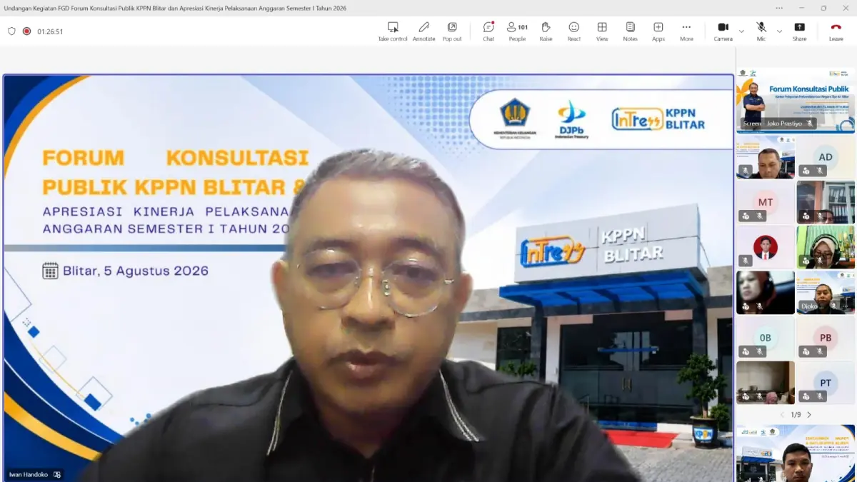 KPPN Blitar Gelar Forum Konsultasi Publik untuk Tingkatkan Kinerja Anggaran 2026 dan Tekankan Komitmen Anti-Korupsi