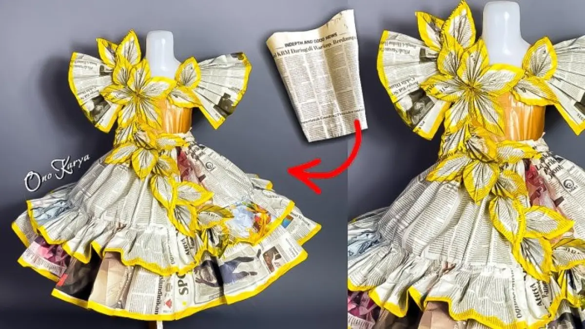 Kreativitas Berbasis Daur Ulang: Gaun Fashion Show dari Koran Bekas
