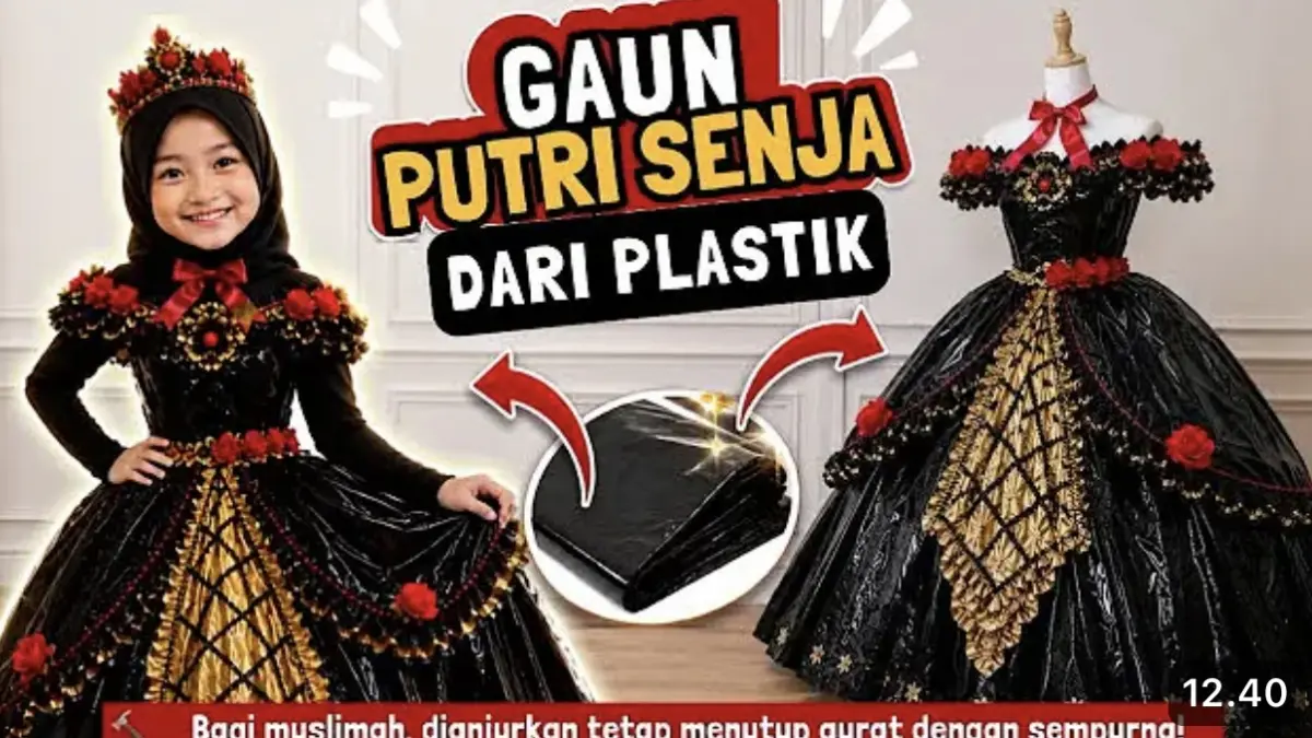 Kreativitas Lokal: Tutorial Gaun Ratu Malam dari Plastik yang Mewah dan Terjangkau