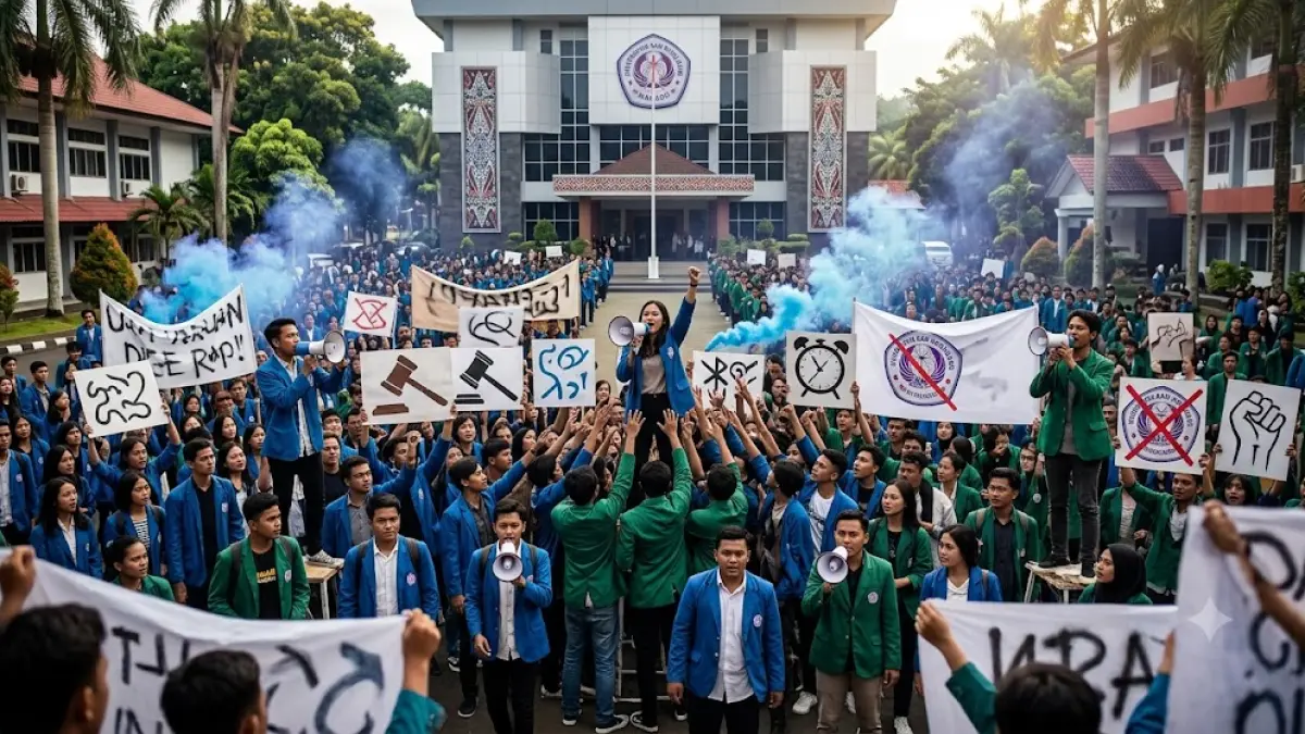 Mahasiswa Universitas Sam Ratulangi Tuntut Percepatan Pemilihan Rektor Baru