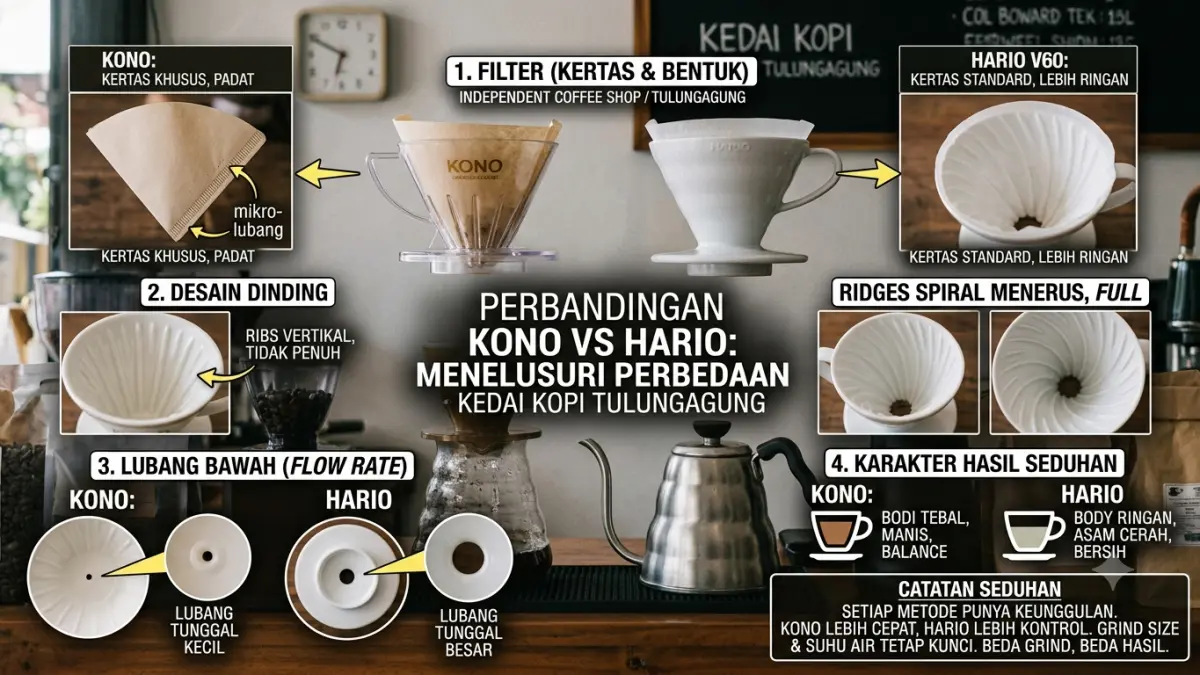 Membedah Perbedaan Kono dan Hario: Seberapa Penting Faktor Desain dalam Seduhan Kopi?