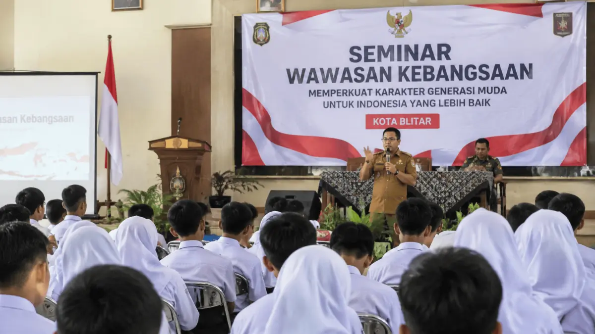 Mencegah Radikalisasi, Bakesbangpol Blitar Gelar Seminar Wawasan Kebangsaan untuk Siswa