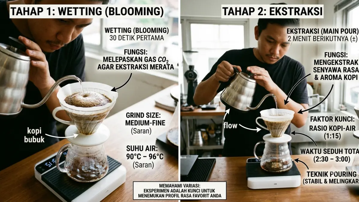 Menguasai Teknik V60: Memahami Blooming dan Ekstraksi Kopi dengan Lebih Dalam