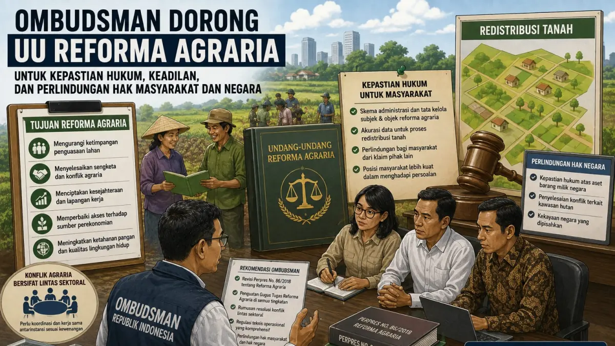 Ombudsman Dorong Legalisasi Reforma Agraria demi Keadilan dan Kepastian Hukum di Blitar