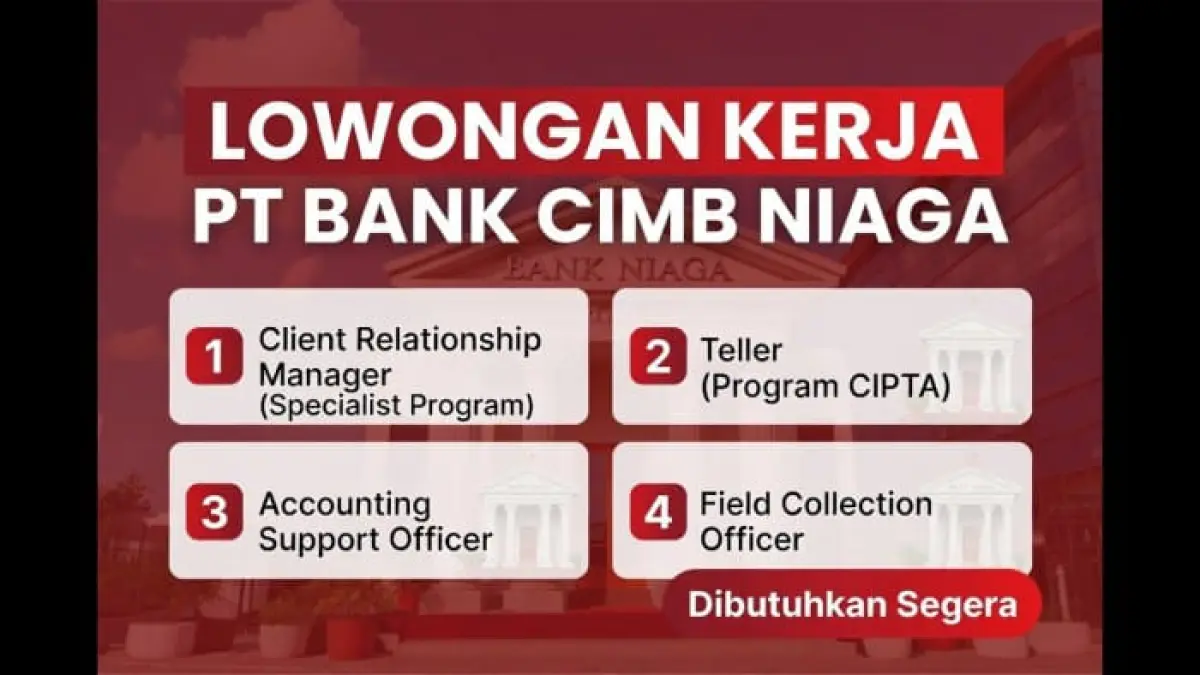 Peluang Karier Menarik di CIMB Niaga untuk Lulusan SMA hingga D3 di Blitar
