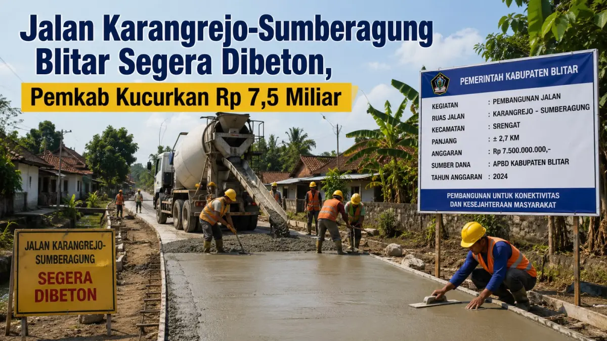 Pemerintah Kabupaten Blitar Siapkan Perbaikan Jalan Karangrejo-Sumberagung dengan Anggaran Rp 7,5 Miliar