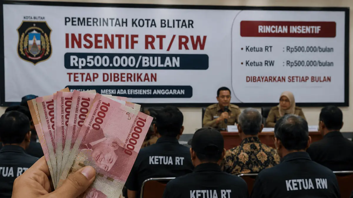 Pemkot Blitar Pertahankan Insentif RT/RW Sebesar Rp500 Ribu di Tengah Efisiensi Anggaran