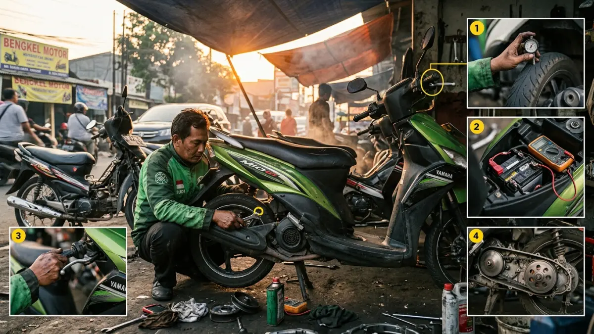 Pentingnya Memeriksa Kondisi Motor Ojol Sebelum Beroperasi Kembali di Blitar