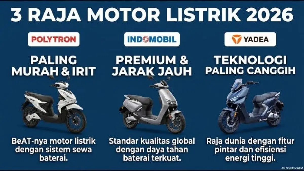 Pertarungan Merek Motor Listrik di Indonesia 2026: Polytron, Indomobil, dan Yadea
