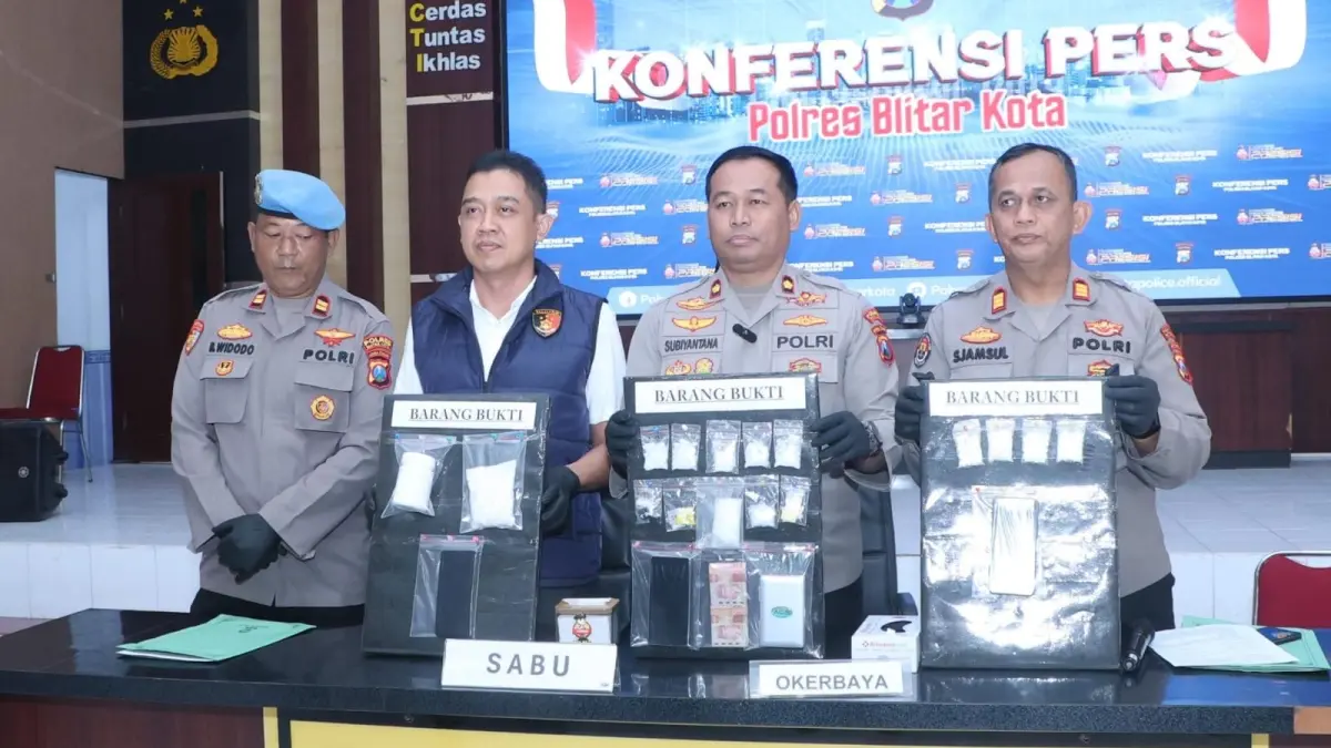 Polres Blitar Kota Berhasil Ungkap Lima Kasus Narkoba di Bulan September 2026