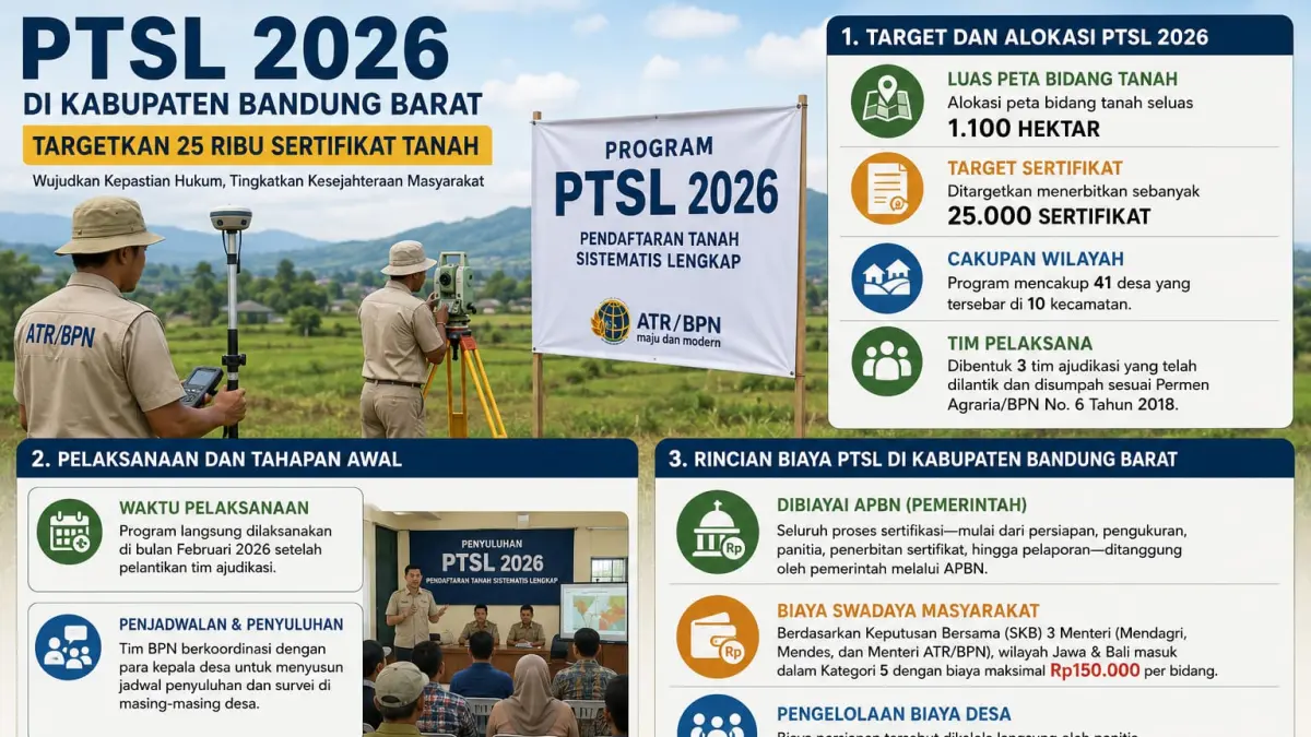 Program PTSL 2026: Melangkah Menuju 25 Ribu Sertifikat Tanah untuk Masyarakat Bandung Barat