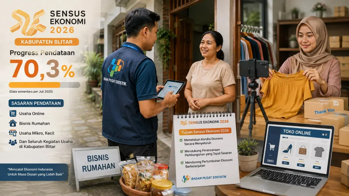 Progres Sensus Ekonomi 2026 di Blitar: BPS Gencarkan Pendataan Usaha Digital dan Rumahan