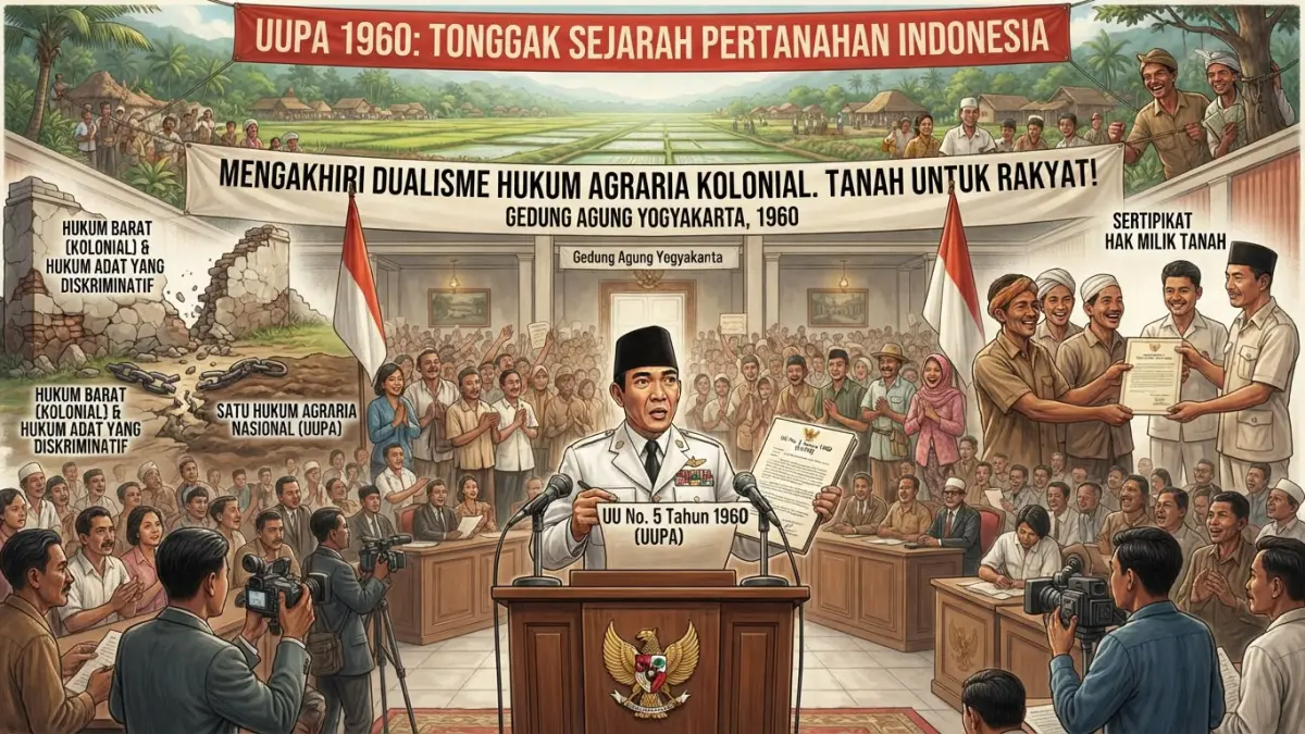 UUPA 1960: Kunci Sejarah Pertanahan Indonesia dan Transformasi Hukum Agraria