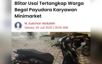 Remaja di Blitar Ditangkap Usai Begal Payudara Pegawai Minimarket