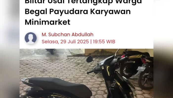 Remaja di Blitar Ditangkap Usai Begal Payudara Pegawai Minimarket