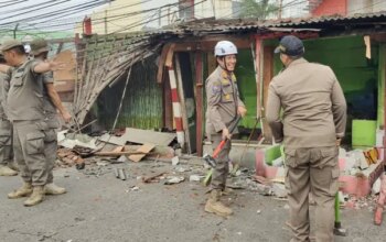 Akses Jalan Lancar Usai Pembongkaran Bangunan Liar di Depok