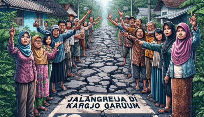 Jalan Rusak di Karangrejo Garum Dibiarkan Selama 10 Tahun, Warga Minta Perbaikan Segera
