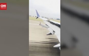 Pesawat Delta Airlines Mendarat Darurat dengan Sayap Rusak di Austin
