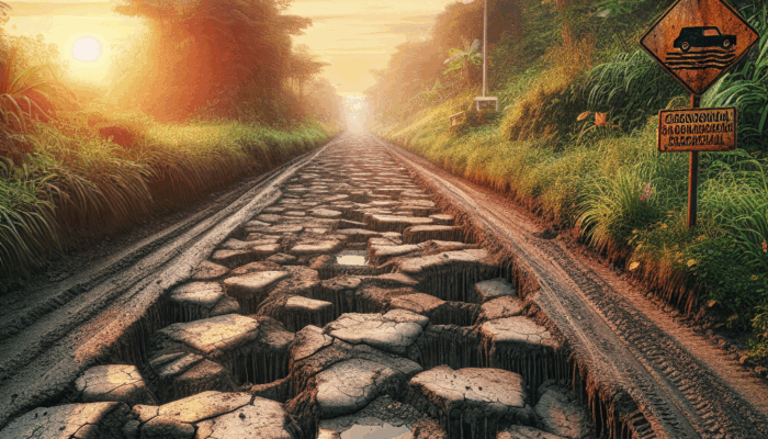 Jalan Perbatasan Sanankulon-Kepanjenkidul Rusak, Pengendara Berisiko Tinggi
