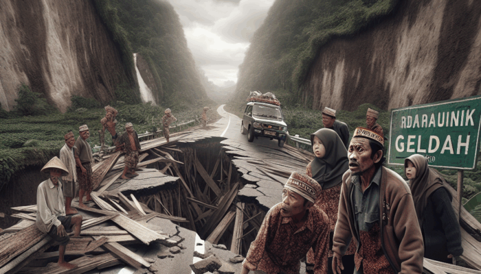 Pengguna Jalan Harus Waspada, Akses Utama Dusun Glagah Terancam Kerusakan