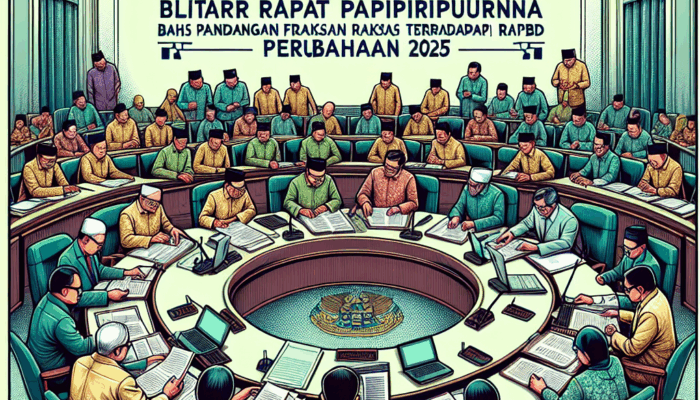 DPRD Blitar Rapat Paripurna Bahas Pandangan Fraksi Terhadap RAPBD Perubahan 2025