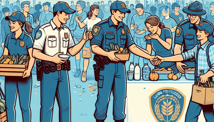 Polres Blitar Berikan Makanan dan Minuman pada Mahasiswa Aksi Humanis Hari Tani Nasional