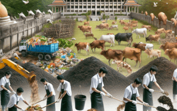 Umina Kembangkan Pengelolaan Sampah Organik di Ponpes Anharul Ulum Jadi Pakan Ternak