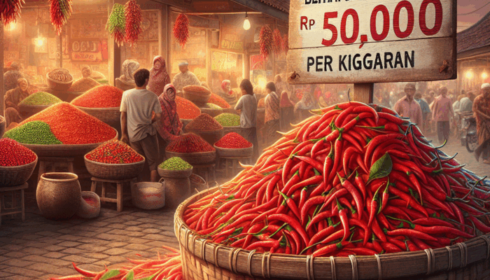 Harga Cabai di Blitar Melonjak, Capai Rp 50.000 per Kilogram