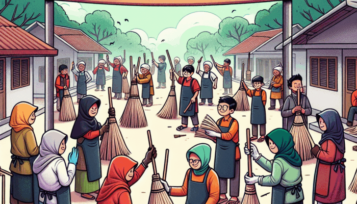 Kolaborasi ERB dan Jalak Wadul Mas: Peserta Posyandu Sanankulon Ikuti Pelatihan Membuat Sapu Lidi