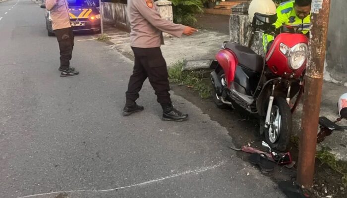 Pemotor Diduga Kurang Konsentrasi, Tewas dalam Kecelakaan Tunggal di Blitar