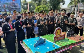 Sinergi TNI-Polri Warnai HUT ke-80 TNI di Kediri